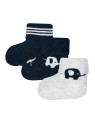 Ewers - Bio Baby Socken 3er-Pack aus Plüsch mit Elefanten-Motiv, marine