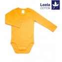 Leela Cotton - Bio Baby Body langarm, sonnengelb