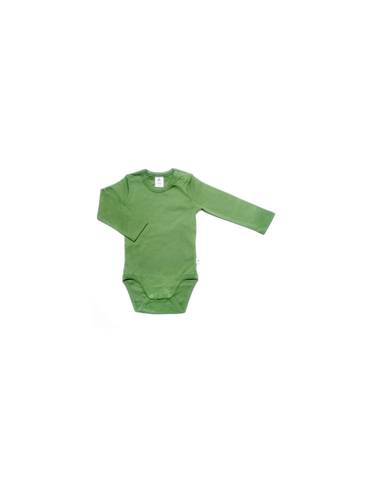 Leela Cotton - Bio Baby Body langarm, waldgrün