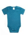 Leela Cotton - Bio Baby Body kurzarm, donaublau