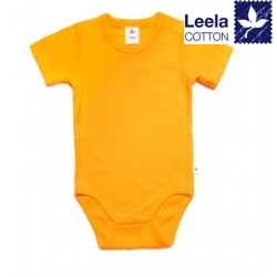 Leela Cotton - Bio Baby Body kurzarm, sonnengelb