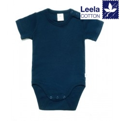 Leela Cotton - Bio Baby Body kurzarm, indigo