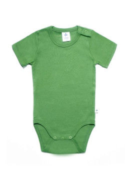 Leela Cotton - Bio Baby Body kurzarm, waldgrün