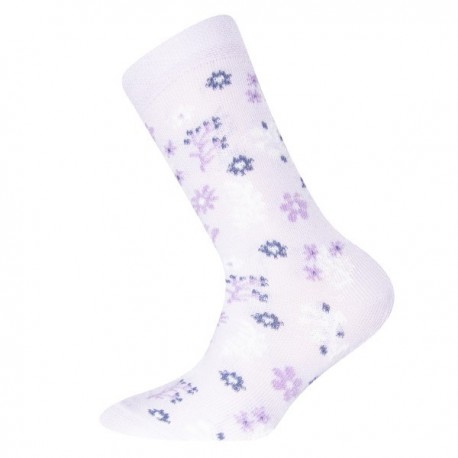 Ewers - Bio Kinder Socken mit Blumen-Motiv, lila