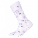 Ewers - Bio Kinder Socken mit Blumen-Motiv, flieder