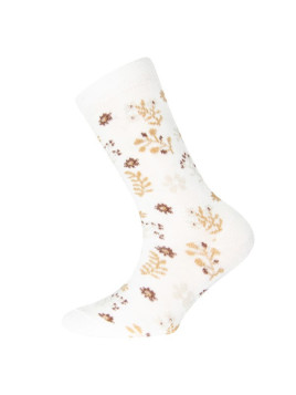 Ewers - Bio Kinder Socken mit Blumen-Motiv, latte