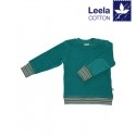 Leela Cotton - Bio Kinder Nicki Sweatshirt, ozeanblau