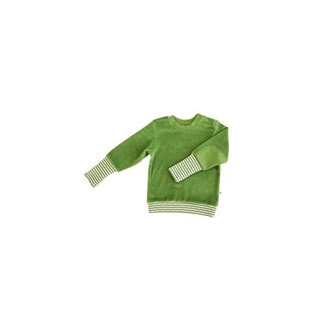 Leela Cotton - Bio Kinder Nicki Sweatshirt, waldgrün