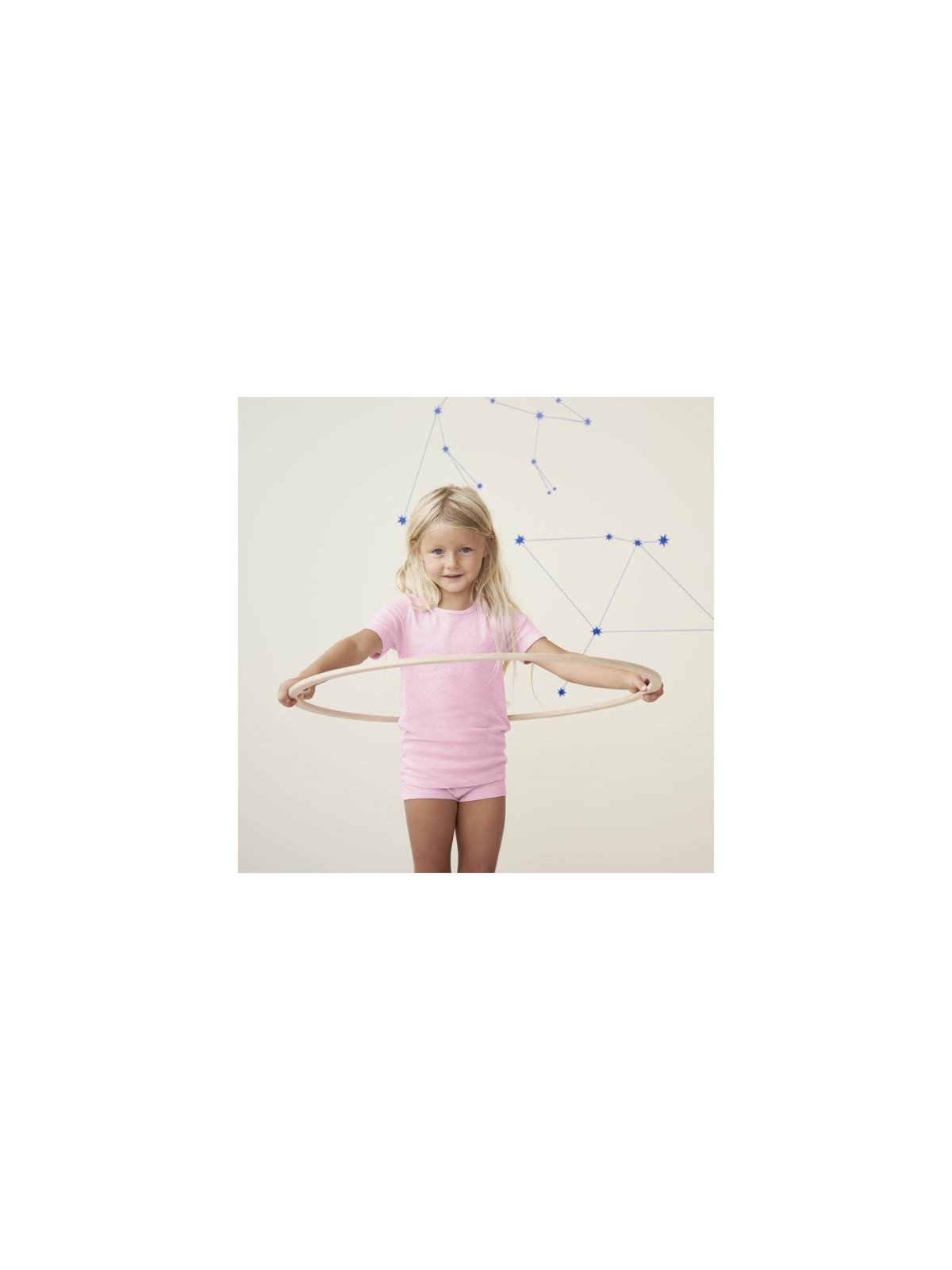 LIVING CRAFTS - Bio Kinder Unterhemd kurzarm, rose melange