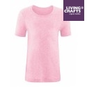 LIVING CRAFTS - Bio Kinder Unterhemd kurzarm, rose melange