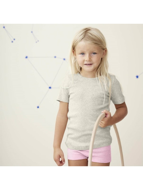 LIVING CRAFTS - Bio Kinder Unterhemd kurzarm, natural melange