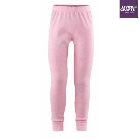 LIVING CRAFTS - Bio Kinder Unterhose lang, rosa melange