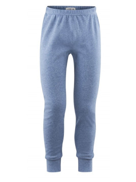 LIVING CRAFTS - Bio Kinder Unterhose lang, blau melange