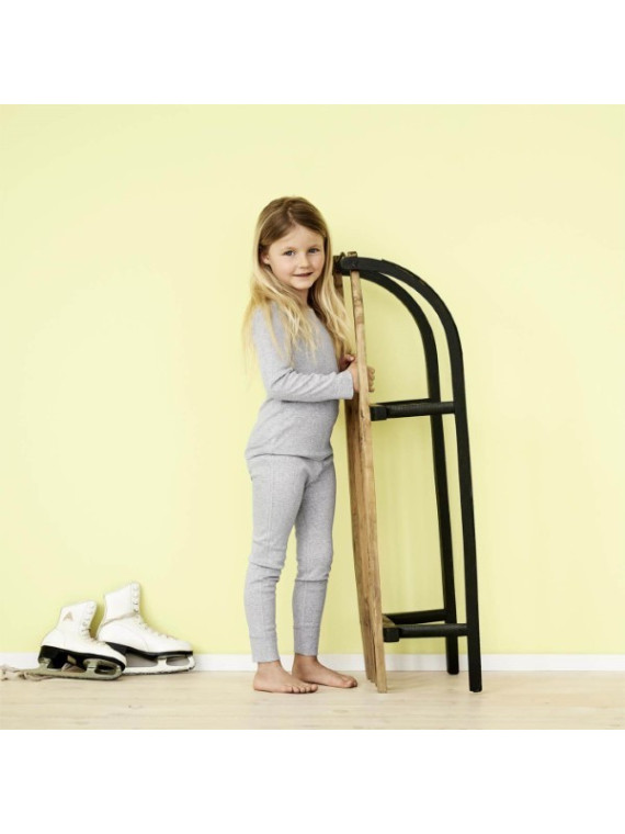 LIVING CRAFTS - Bio Kinder Unterhemd langarm, grau melange