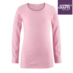 LIVING CRAFTS - Bio Kinder Unterhemd langarm, rosa melange