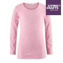 LIVING CRAFTS - Bio Kinder Unterhemd langarm, rosa melange