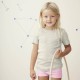 LIVING CRAFTS - Bio Kinder Unterhemd kurzarm, Wolle/Seide, natural