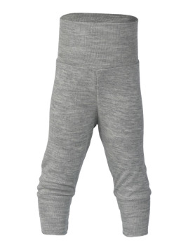 ENGEL - Bio Baby Hose mit Nabelbund, Wolle/Seide, grau