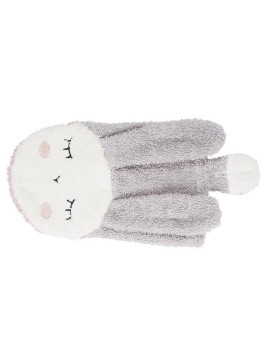 Kikadu - Bio Waschlappen Hase 20x14cm, grau