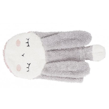 Kikadu - Bio Waschlappen Hase 20x14cm, grau