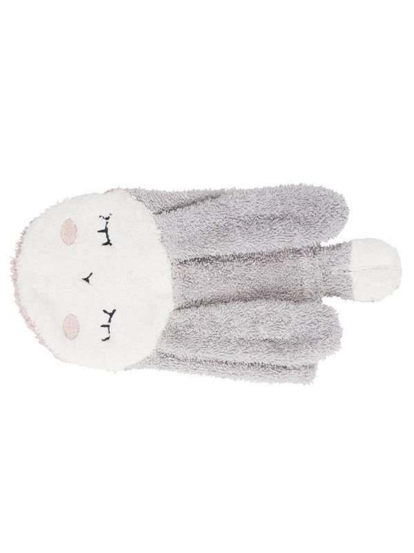 Kikadu - Bio Waschlappen Hase 20x14cm, grau