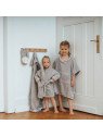 Kikadu - Bio Kinder Badeponcho Hase 64x62cm, grau
