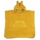 Kikadu - Bio Kinder Badeponcho Hase 64x62cm, senf