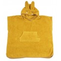 Kikadu - Bio Kinder Badeponcho Hase 64x62cm, senf