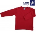 Leela Cotton - Bio Kinder Langarmshirt, ziegelrot