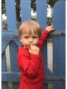 Leela Cotton - Bio Kinder Langarmshirt, ziegelrot