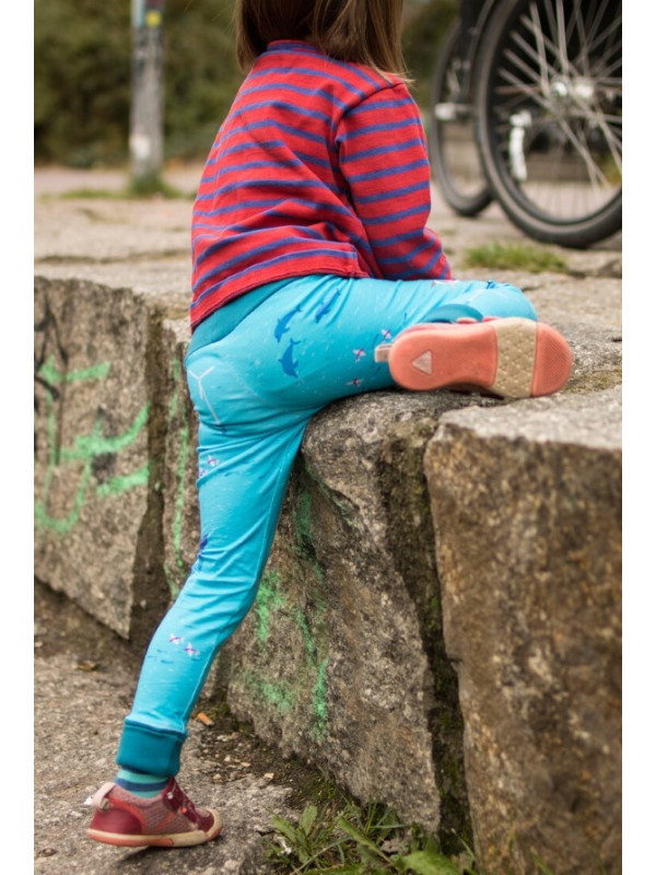 merle kids - Bio Kinder Leggings mit Ocean-Motiv