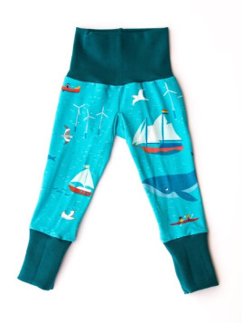 merle kids - Bio Kinder Leggings mit Ocean-Motiv