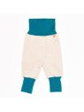 Cheeky Apple - Bio Kinder Fleece Hose, nude meliert/petrol