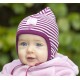 PICKAPOOH - Bio Baby Mütze "Zoe" gestreift, Wolle/Seide, orchidee-natur
