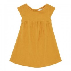 Sense Organics - Bio Kinder Musselin Kleid "Neela", orange