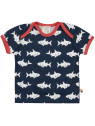 loud + proud - Bio Kinder T-Shirt mit Hai-Allover, marine
