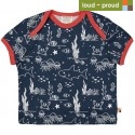 loud + proud - Bio Kinder T-Shirt mit Meerestiere-Allover, marine