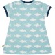 loud + proud - Bio Kinder Jersey Kleid mit Hai-Allover, lagoon