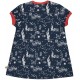 loud + proud - Bio Kinder Jersey Kleid mit Meerestiere-Allover, marine