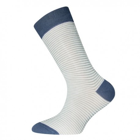 Ewers - Bio Kinder Socken mit Streifen, blau