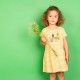 Sense Organics - Bio Kinder Jersey Kleid "Fina" mit Leoparden-Applikation und Streifen