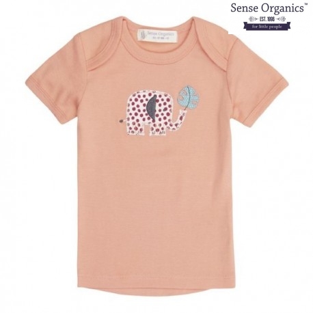 Sense Organics - Bio Baby T-Shirt "Tilly Retro" mit Elefanten-Applikation