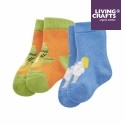 LIVING CRAFTS - Bio Baby Strümpfe Doppelpack mit Märchen-Motiven