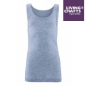 LIVING CRAFTS - Bio Kinder Unterhemd, blau melange