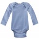 LIVING CRAFTS - Bio Baby Body langarm, blau melange