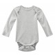 LIVING CRAFTS - Bio Baby Body langarm, grau melange