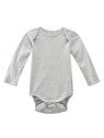 LIVING CRAFTS - Bio Baby Body langarm, grau melange