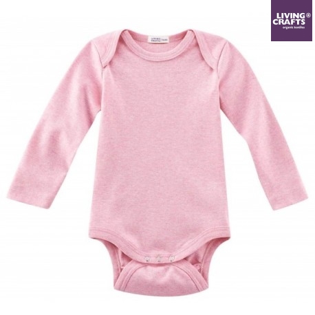 LIVING CRAFTS - Bio Baby Body langarm, rose melange