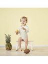 LIVING CRAFTS - Bio Baby Body langarm, natural melange