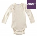 LIVING CRAFTS - Bio Baby Body langarm, natural melange